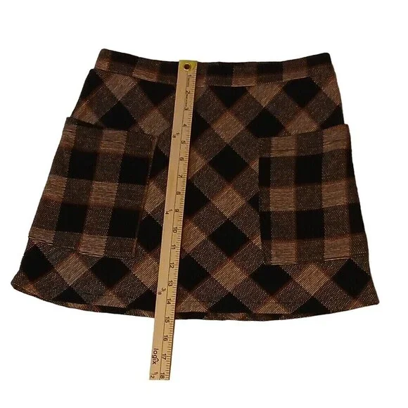 Kirious Los Angeles Women's Autumn Plaid Checkered Skirt with Pockets Size S - Picture 7 of 12